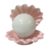 Lampe coquille rose irisé