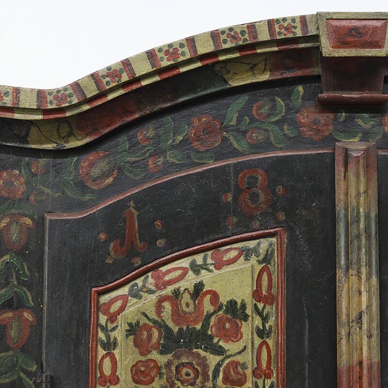 Folk art painted bridal wardrobe