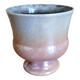Strehla Germany Vintage Ceramic Iridescent Pink Flowerpot Vase