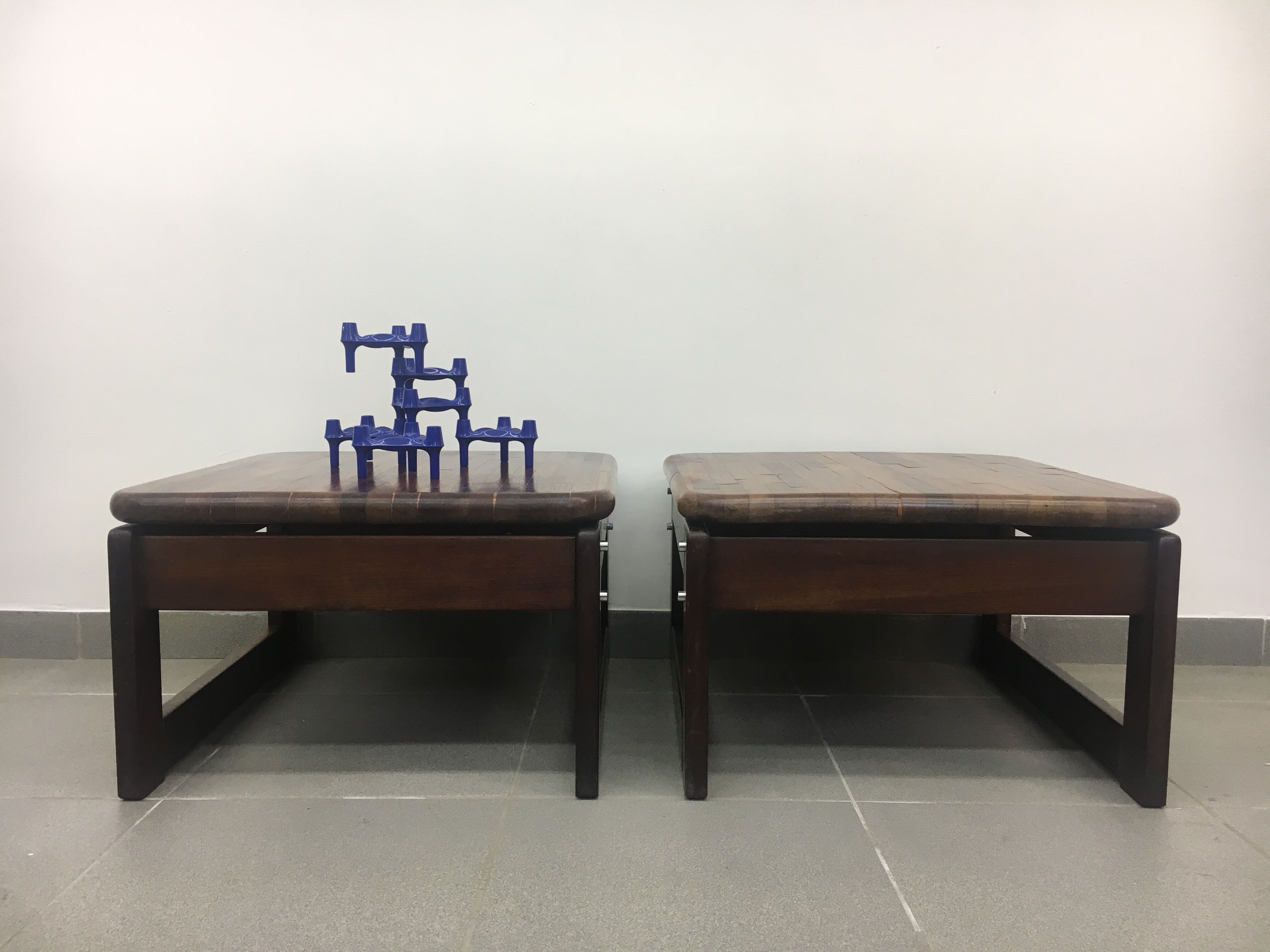 Set of 2 Percival Lafel Mid-century Brazilian side tables, 1970's