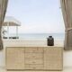 Enfilade in braided rush