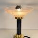 Art Deco bedside lamp with signed Muller glass.