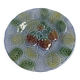 Strawberry barbotine plate Salins les Bains 20th century