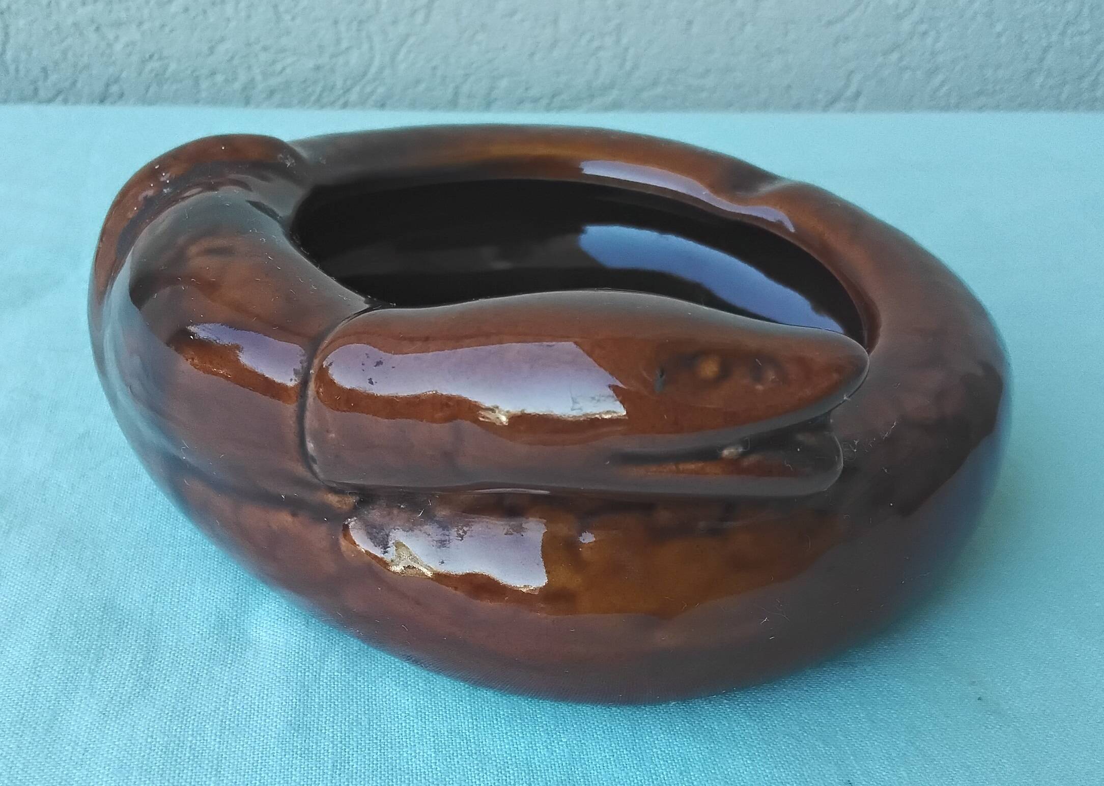 Ceramic snake ashtray