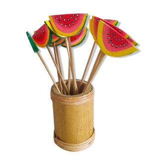 Cocktail agitators - Watermelon wood - Vintage