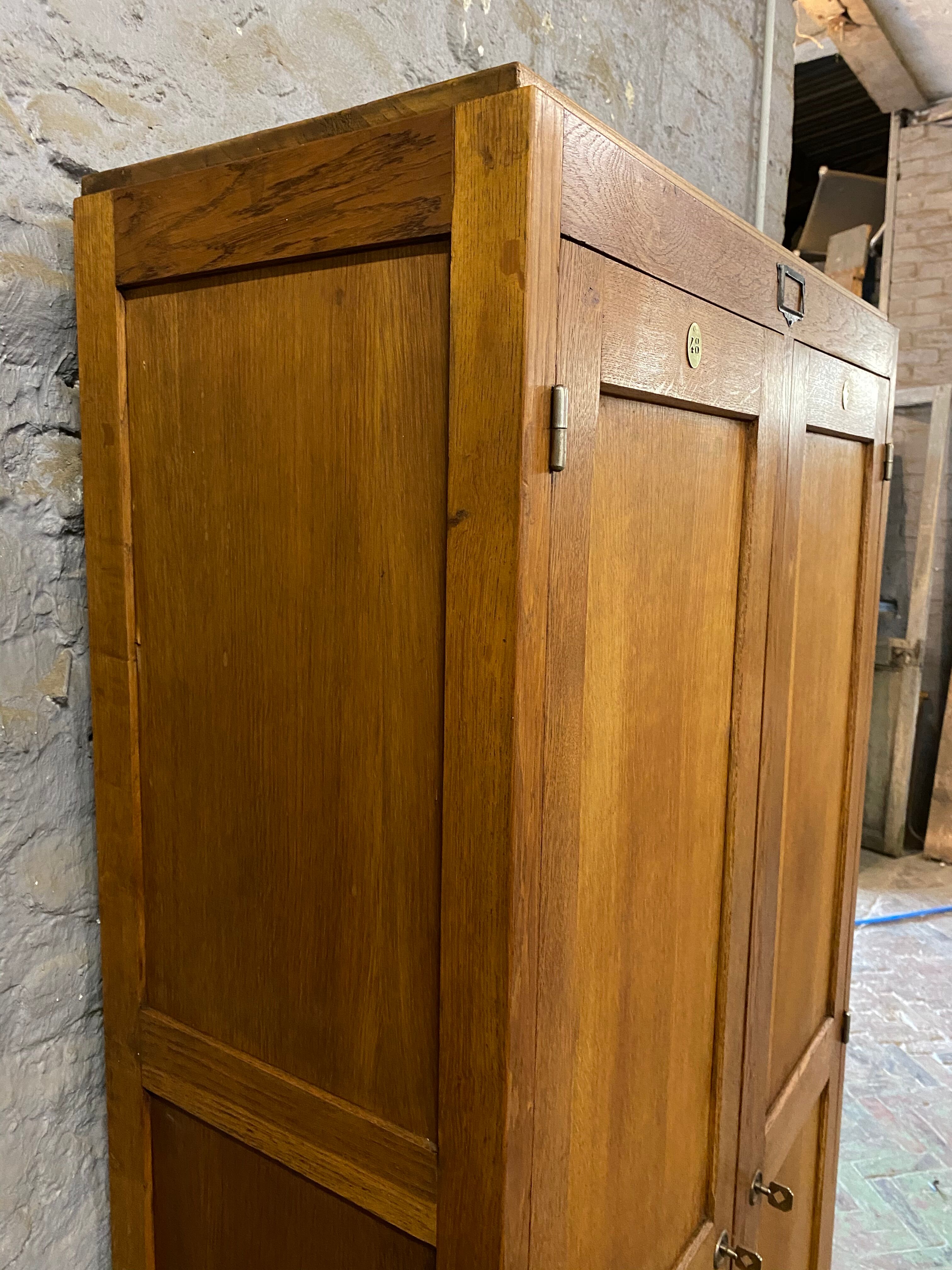 Vintage Parisian cabinet in small model oak