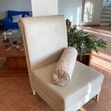 Fauteuil lounge à dossier roulé, années 2000