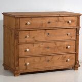 Antique solid pine chest of drawers – European rustic chest of drawers – circa 1900