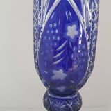 Vase bleu cristallery of lorraine - large model
