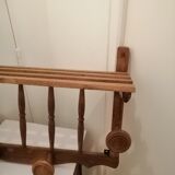 Rustic wooden wall coat rack