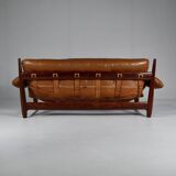 Mole sofa in leather by Sergio Rodrigues. 1960s Made in Brazil
