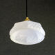Old French suspension in white glass - kintsugi repair on top