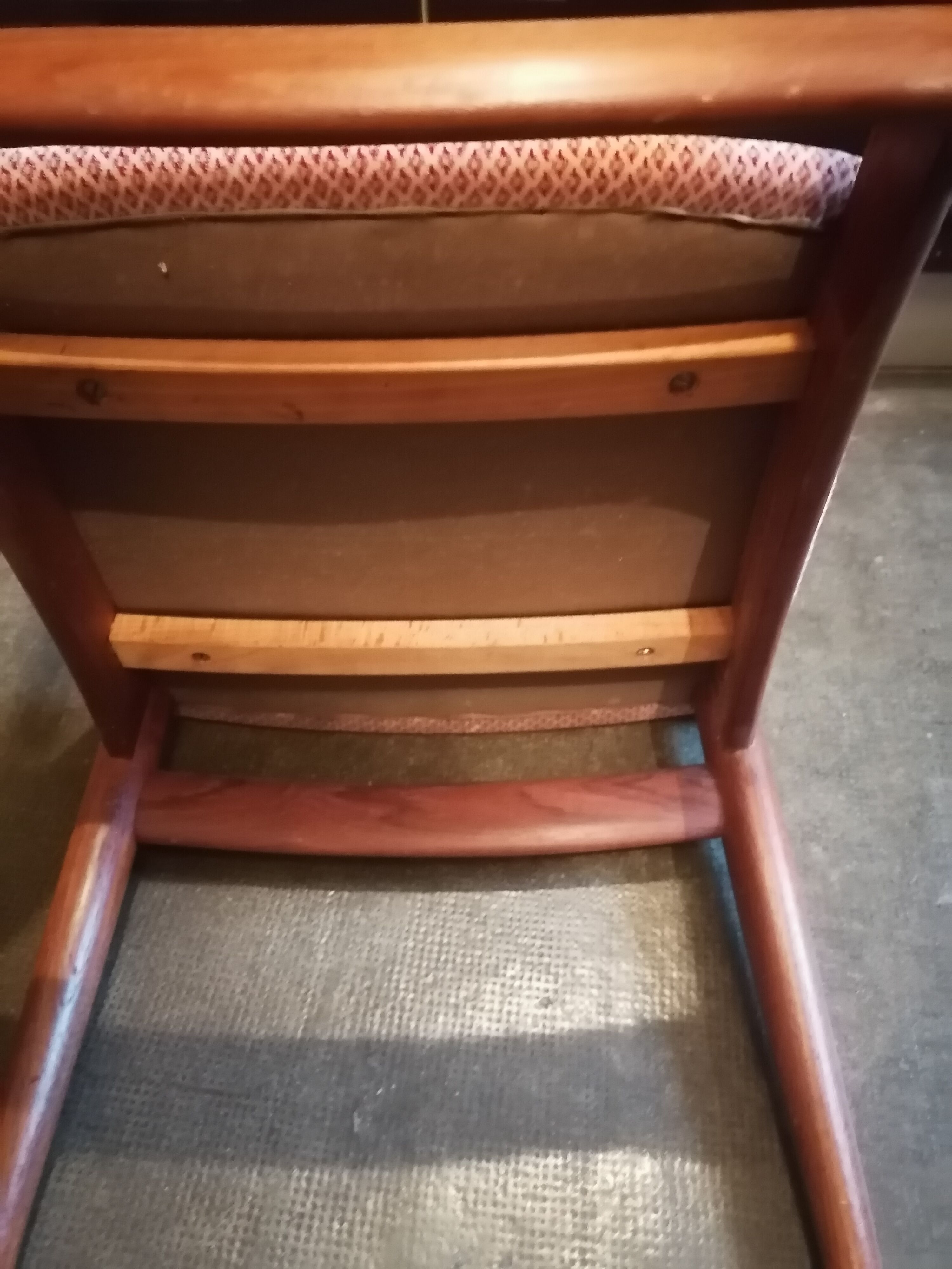 Lot 4 chairs Scandinavian teak 1960 fabric