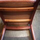 Lot 4 chairs Scandinavian teak 1960 fabric