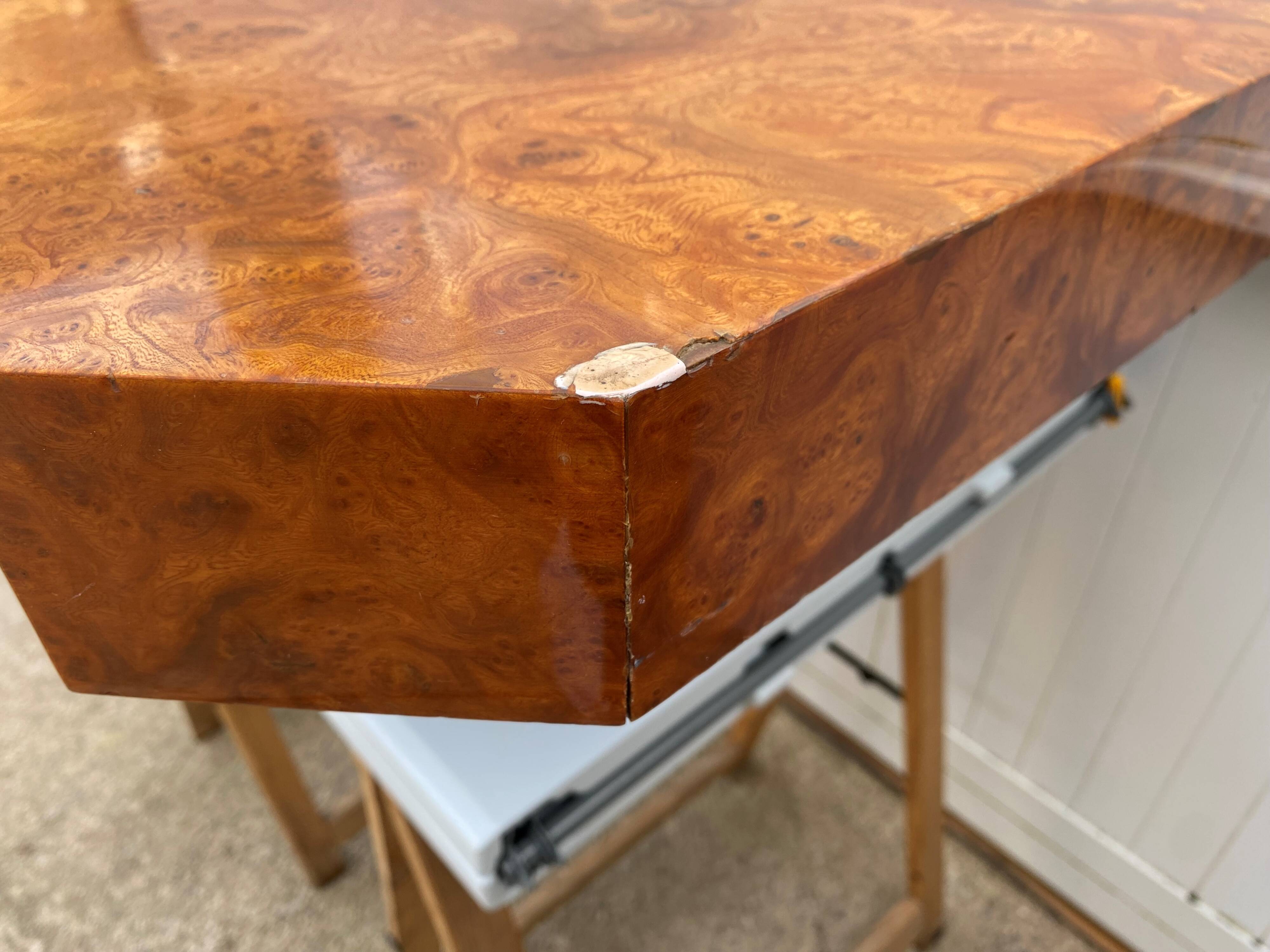 Elm burl coffee table/bar