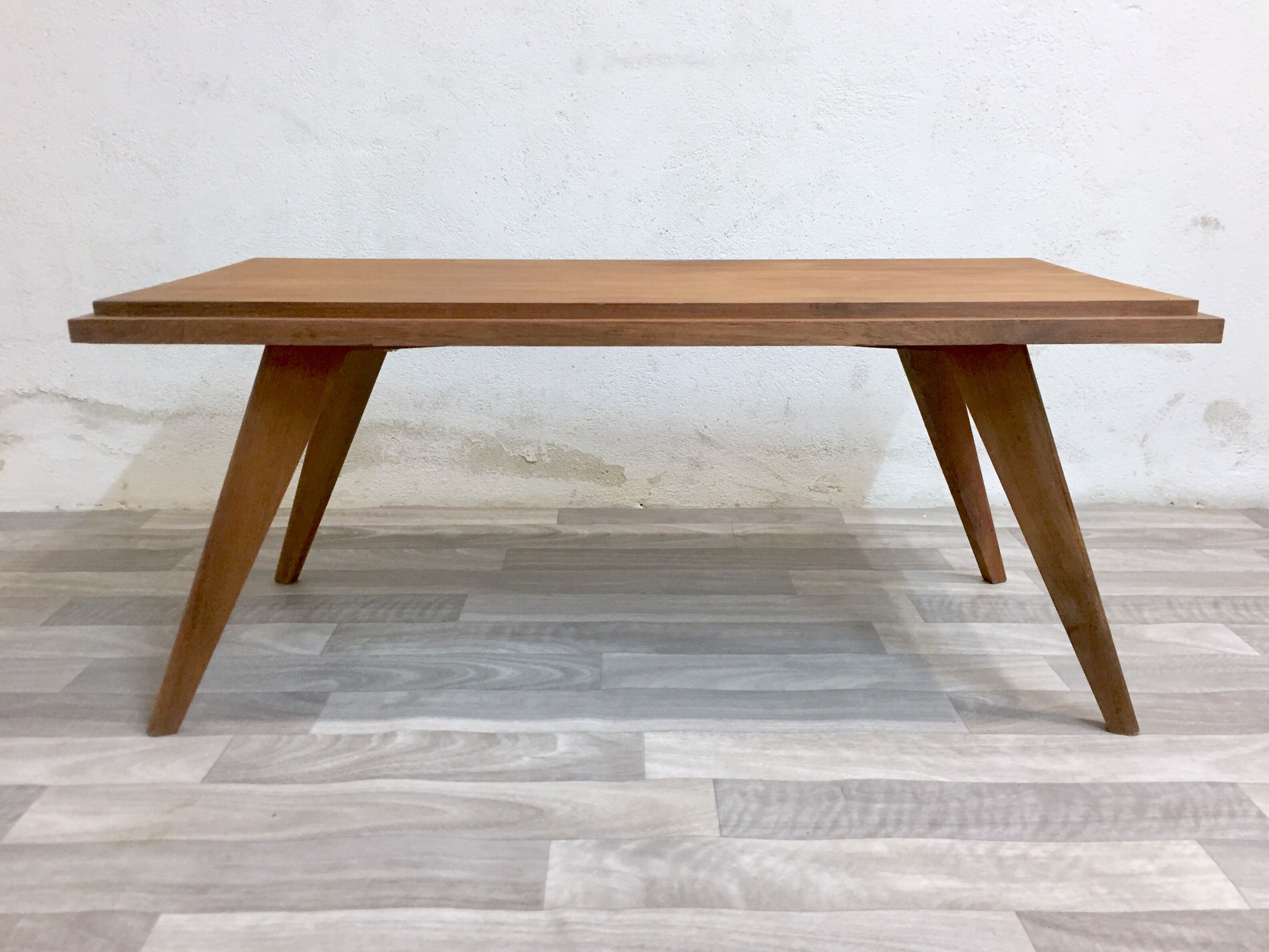 Table basse pieds compas vintage 1960