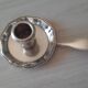 Christofle silver metal candle holder