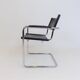 Set of 6 leather cantilever chairs