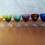 Verres en cristal multicolore Bayel