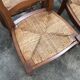Suite of 6 rustic mulched chairs Louis XV solid cherry