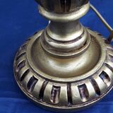 Pied de lampe en résine doré