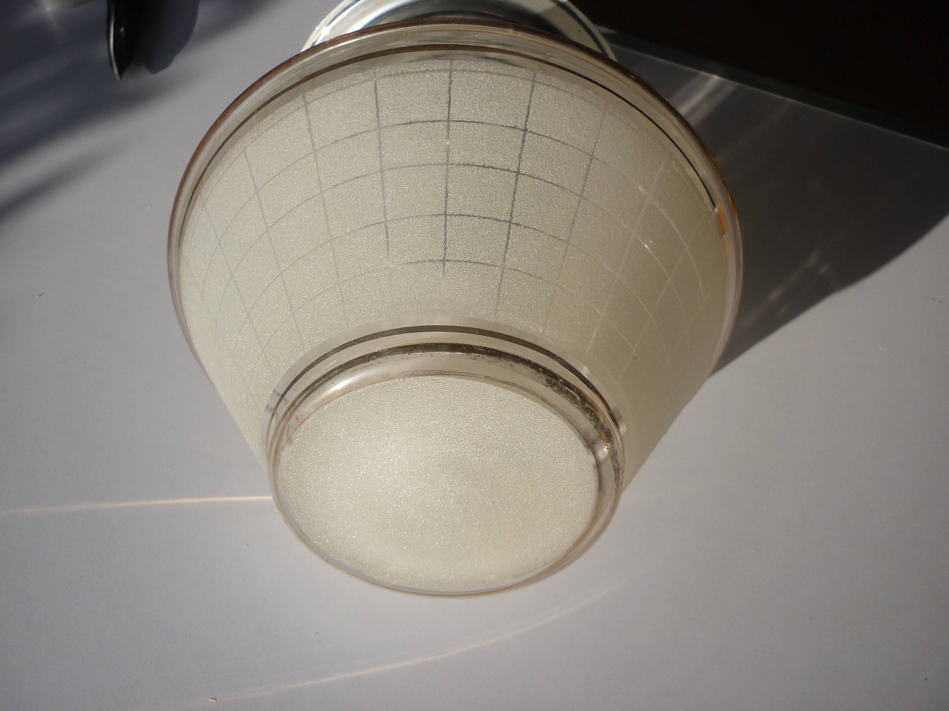 Granite glass globe hanging lamp