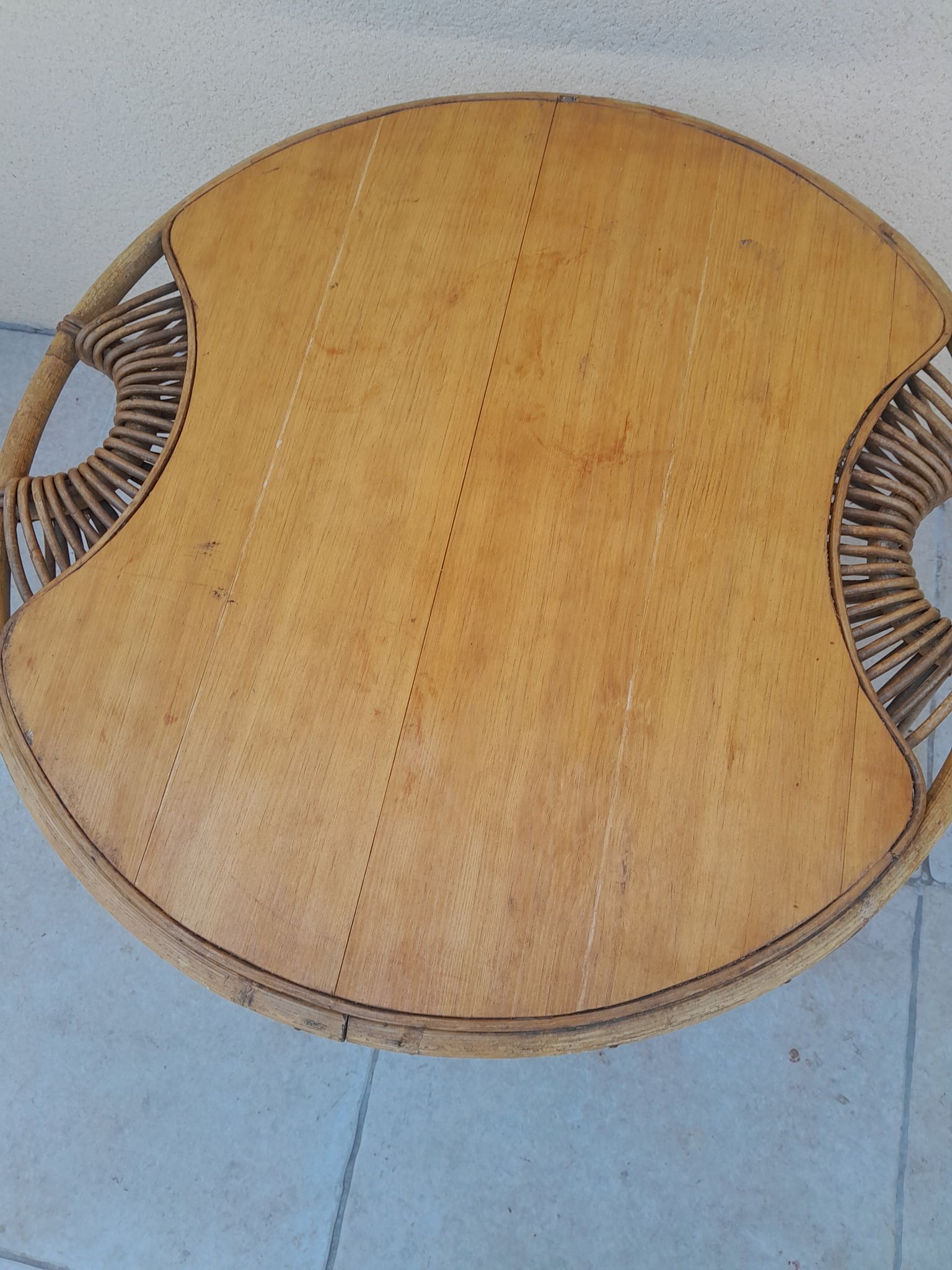 Vintage rattan coffee table