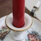 Antique enamel candle holder