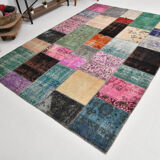 Tapis turc multicolore en détresse 299x209 cm