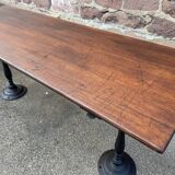Café table bistro vintage brasserie 1890-1910 cast iron & fir