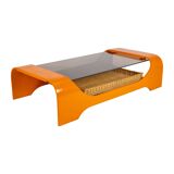 Orange and Smoke Space Age Couch Table
