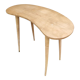 High table wood tray bean feet vintage compass