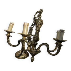 Lustre laiton Louis XV - ampoules