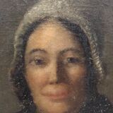 Oil on canvas, portrait of a woman