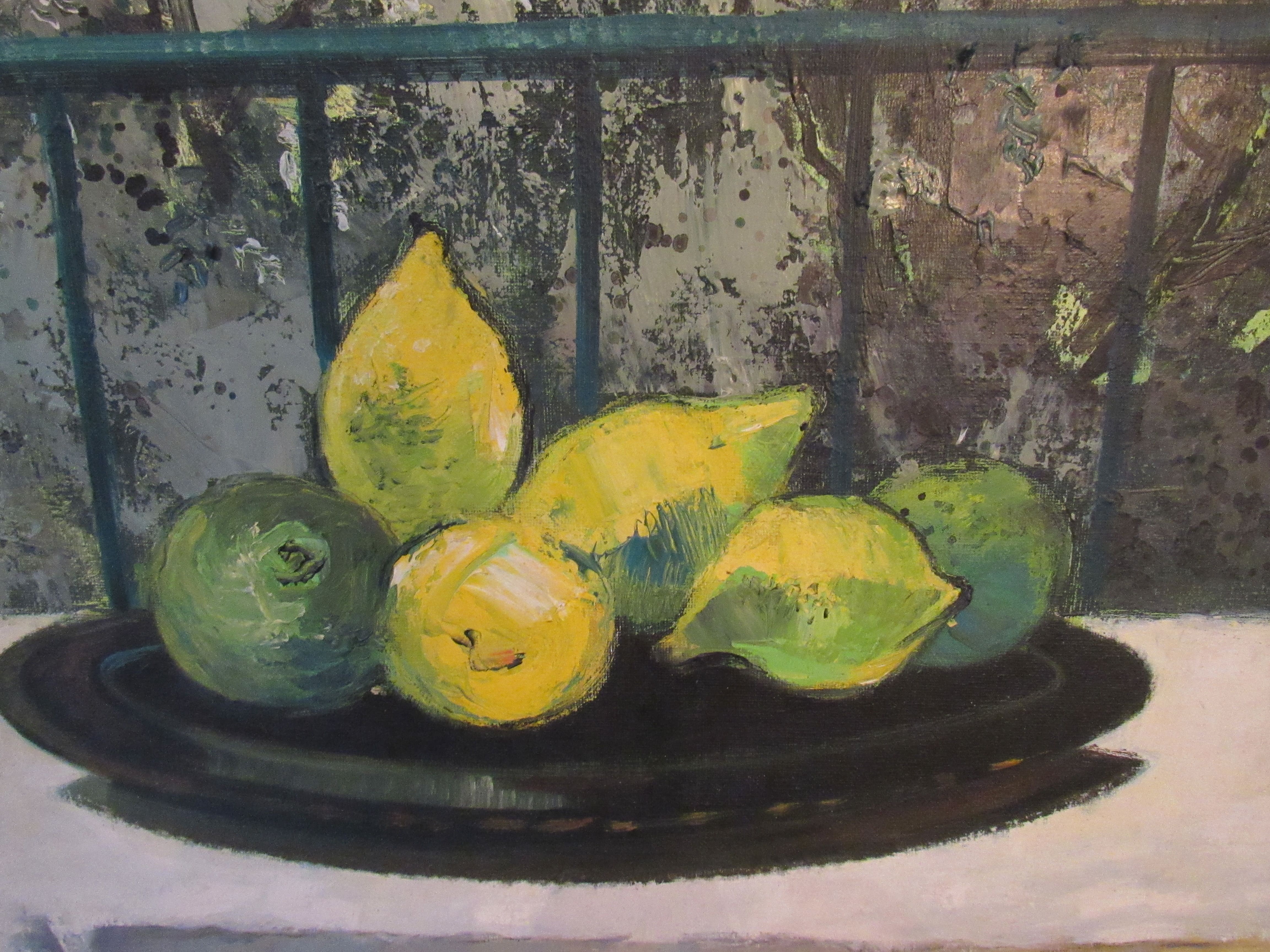 Les citrons - Huile sur toile - Bernard Neveu XX°