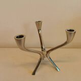 Candle holder with 3 arms, designed by Just Andersen/Denmark in the 1950s.
