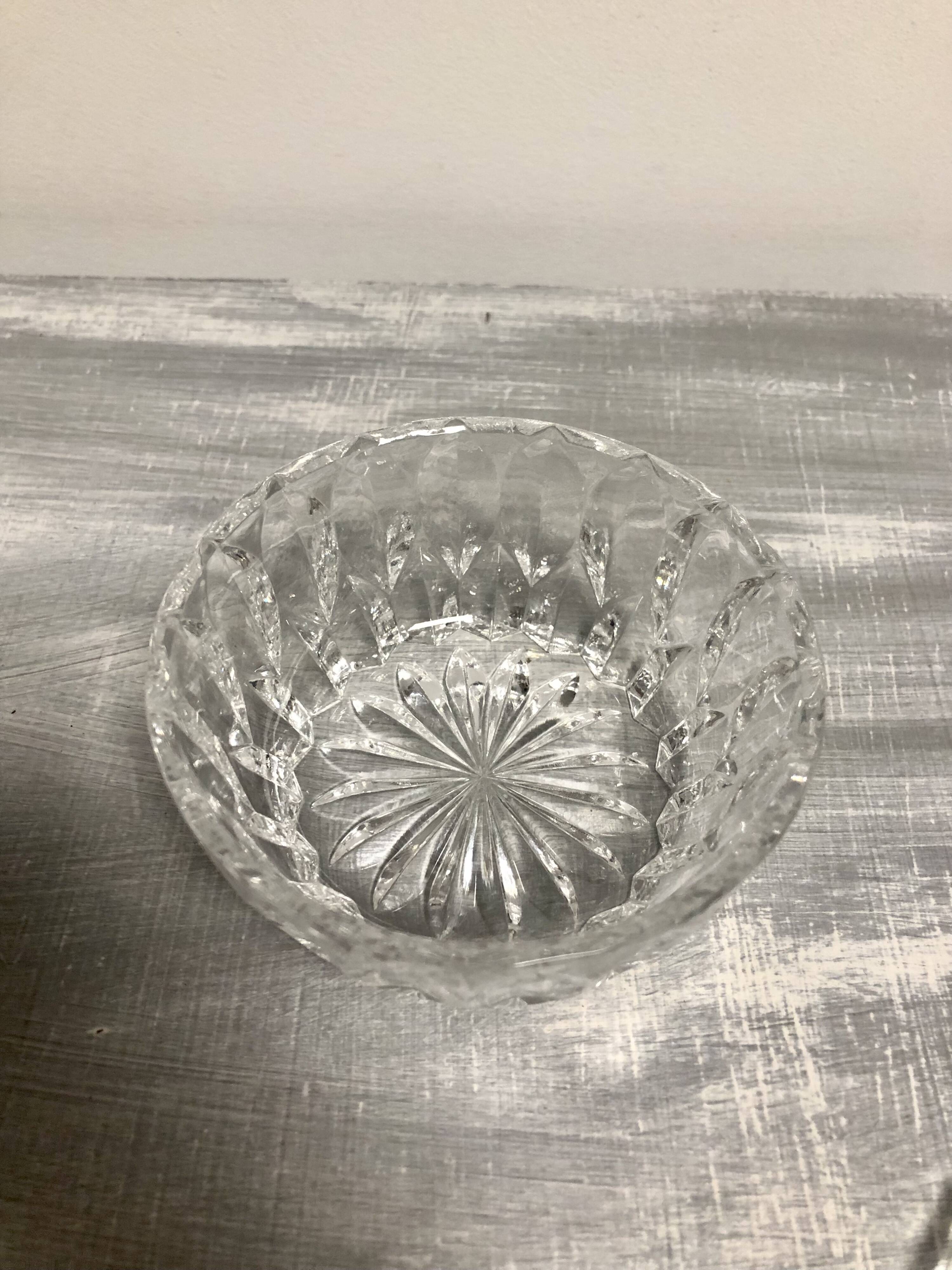 Adorable vintage chiseled glass jam maker