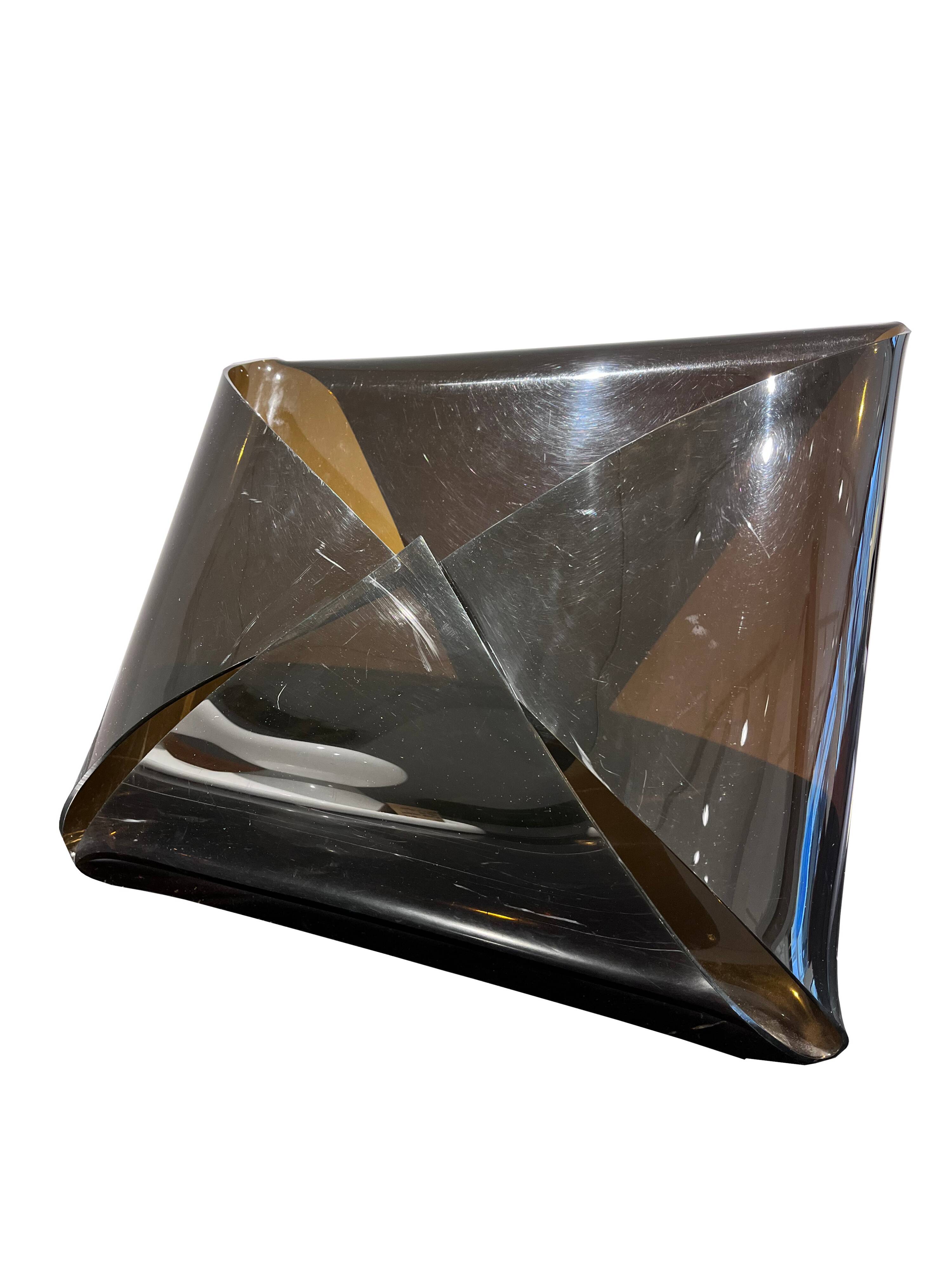 Plexiglass magazine rack, circa 1970