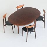 Niels Otto Moller model 15 dining table in rosewood Denmark 1960