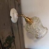 Vintage molded glass wall light