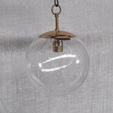 Suspension en laiton et verre à bulles du milieu du siècle (3 disponibles)