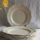 🌿 6 antique Sarreguemines ivory fretwork plates