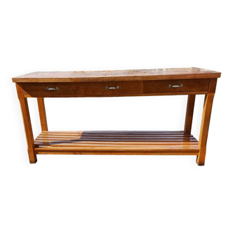 Wooden Drapery Table, 3 Drawers.