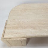 Italian travertine coffee table, 1980s