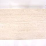 Metal and travertine work table, 1980s