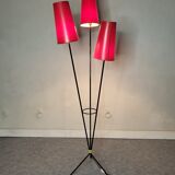Tripod floor lamp 3 lights vintage, 50-60s