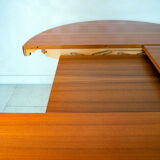 Extendable round dining table, teak, 1960