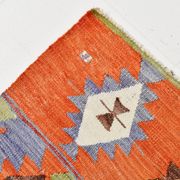 3x10 Geometric Multicolor Turkish Kilim Runner Rug,Rug For Hallway,95x295Cm