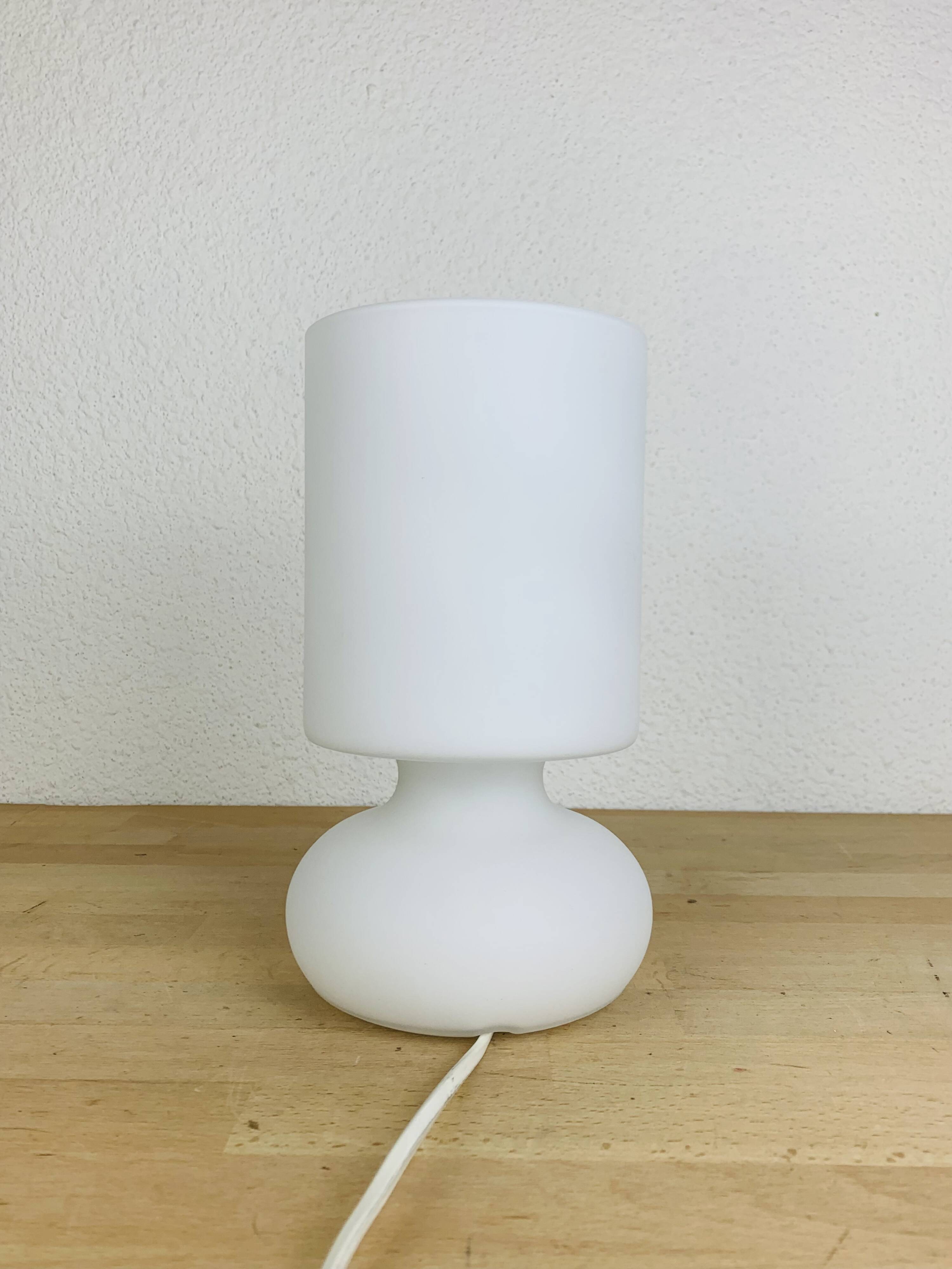 Ikea Lykta lamp, matte white glass, vintage
