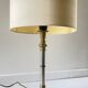 Lampe années 70 abat jour effet bois